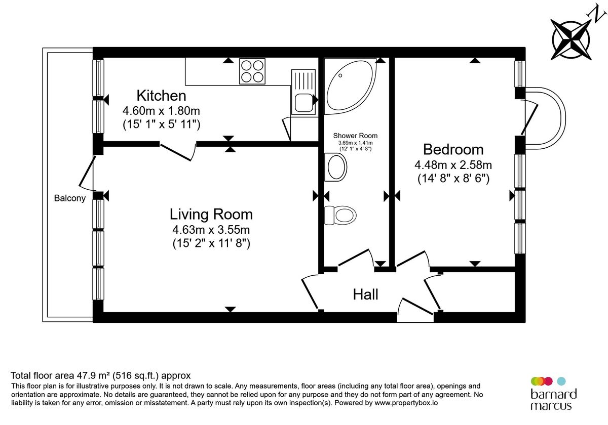 Квартира в Лондоне, Великобритания, 48 м² - фото 11