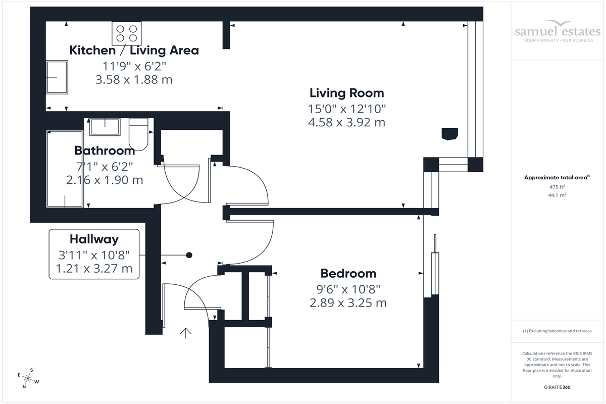 Квартира в Лондоне, Великобритания, 44 м² - фото 14
