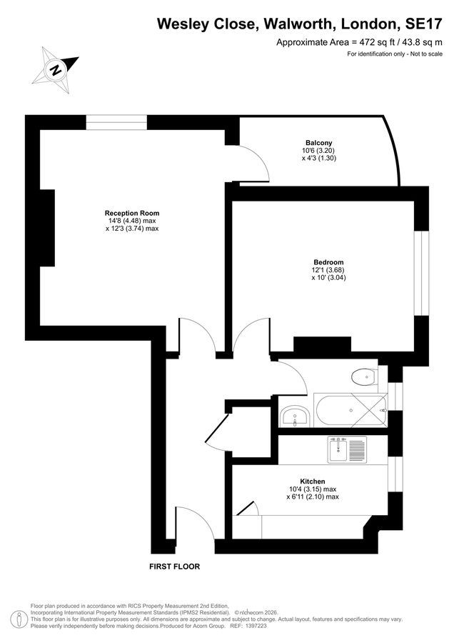 Квартира в Лондоне, Великобритания, 44 м² - фото 16