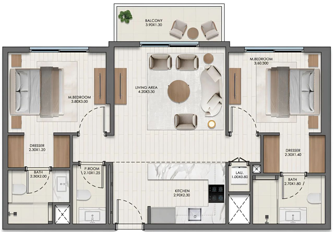 Квартира в Дубае, ОАЭ, 83 м² - фото 12