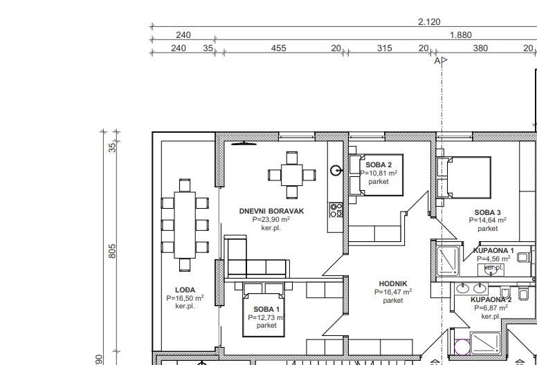 Квартира Istria, Banjole, Хорватия, 106 м² - фото 2