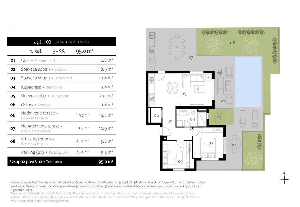 Квартира в Премантуре, Хорватия, 98 м² - фото 3
