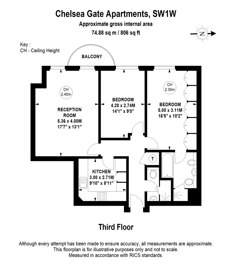 Квартира в Лондоне, Великобритания, 75 м² - фото 13