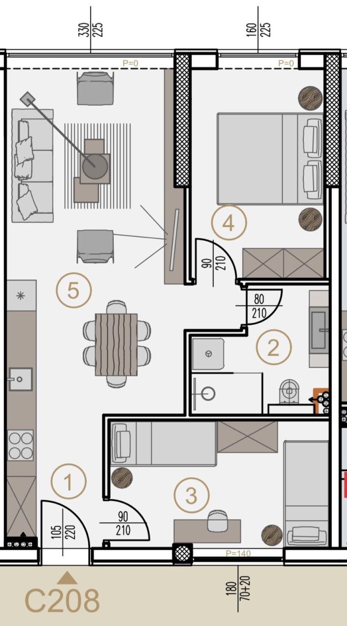 Квартира в Порече, Хорватия, 56.17 м² - фото 3
