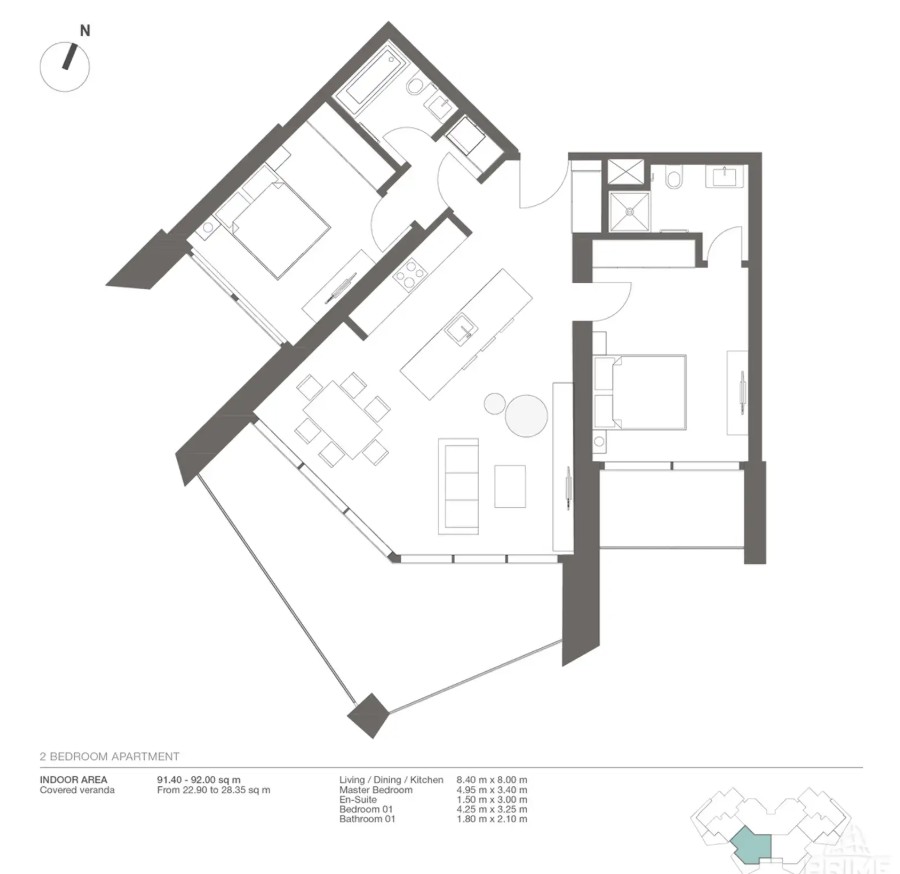 Апартаменты в Лимасоле, Кипр, 132 м² - фото 14