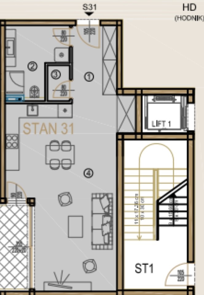 Квартира в Порече, Хорватия, 55.96 м² - фото 6