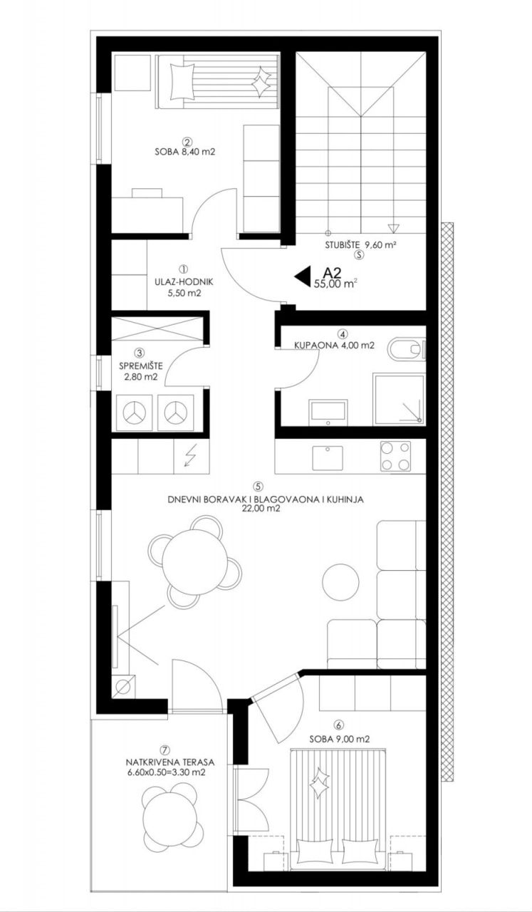 Квартира в Пуле, Хорватия, 55 м² - фото 7