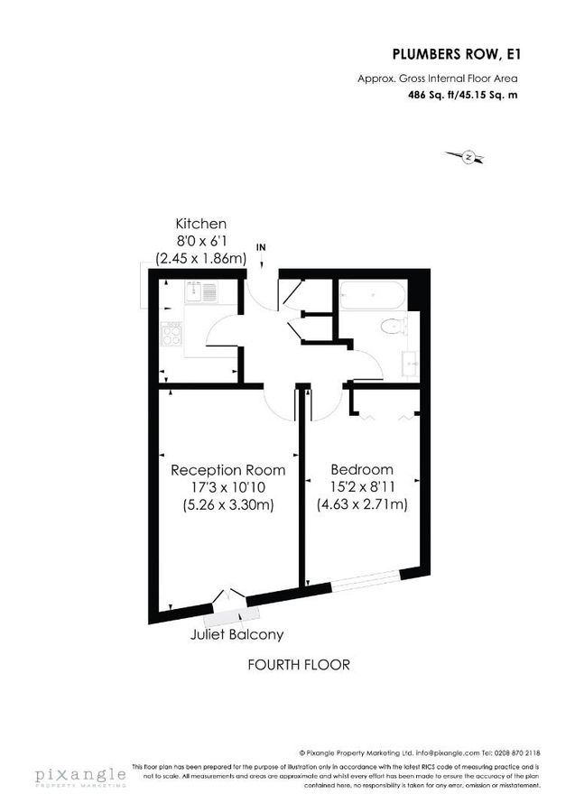 Квартира в Лондоне, Великобритания, 45 м² - фото 9