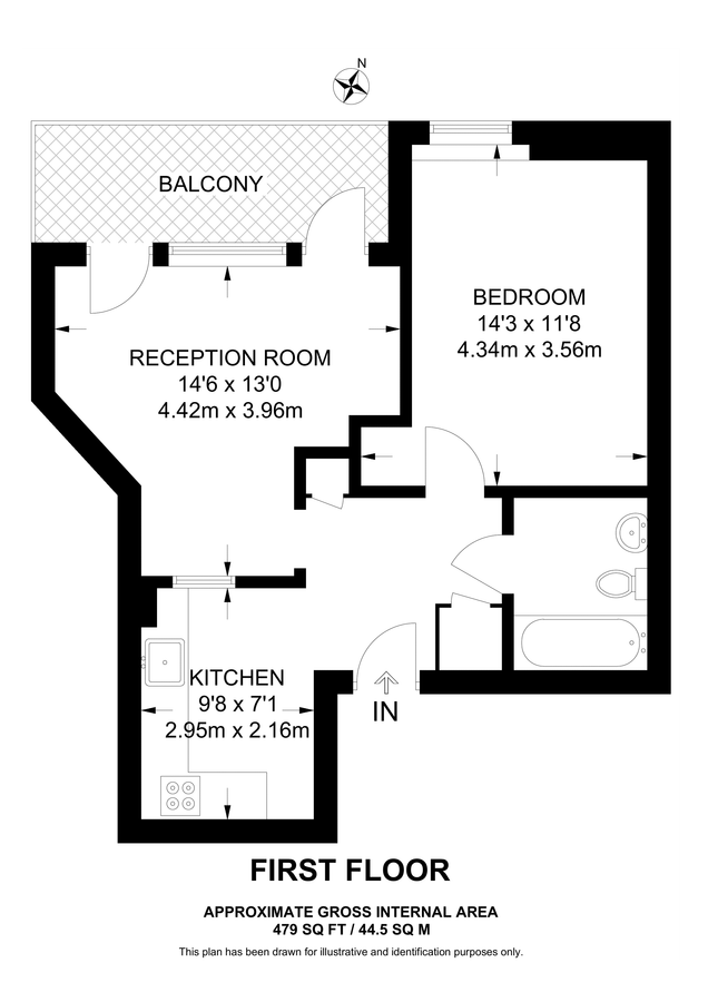 Квартира в Лондоне, Великобритания, 45 м² - фото 11