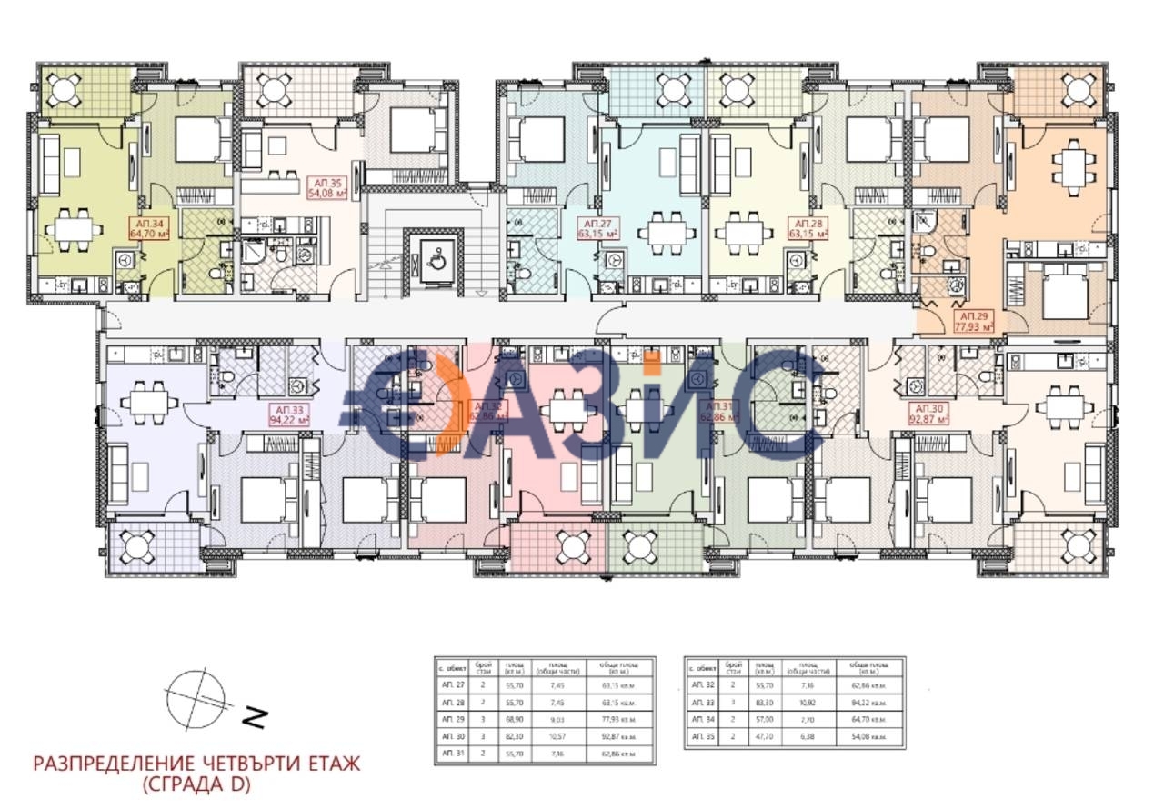 Апартаменты в Несебре, Болгария, 54.1 м² - фото 6