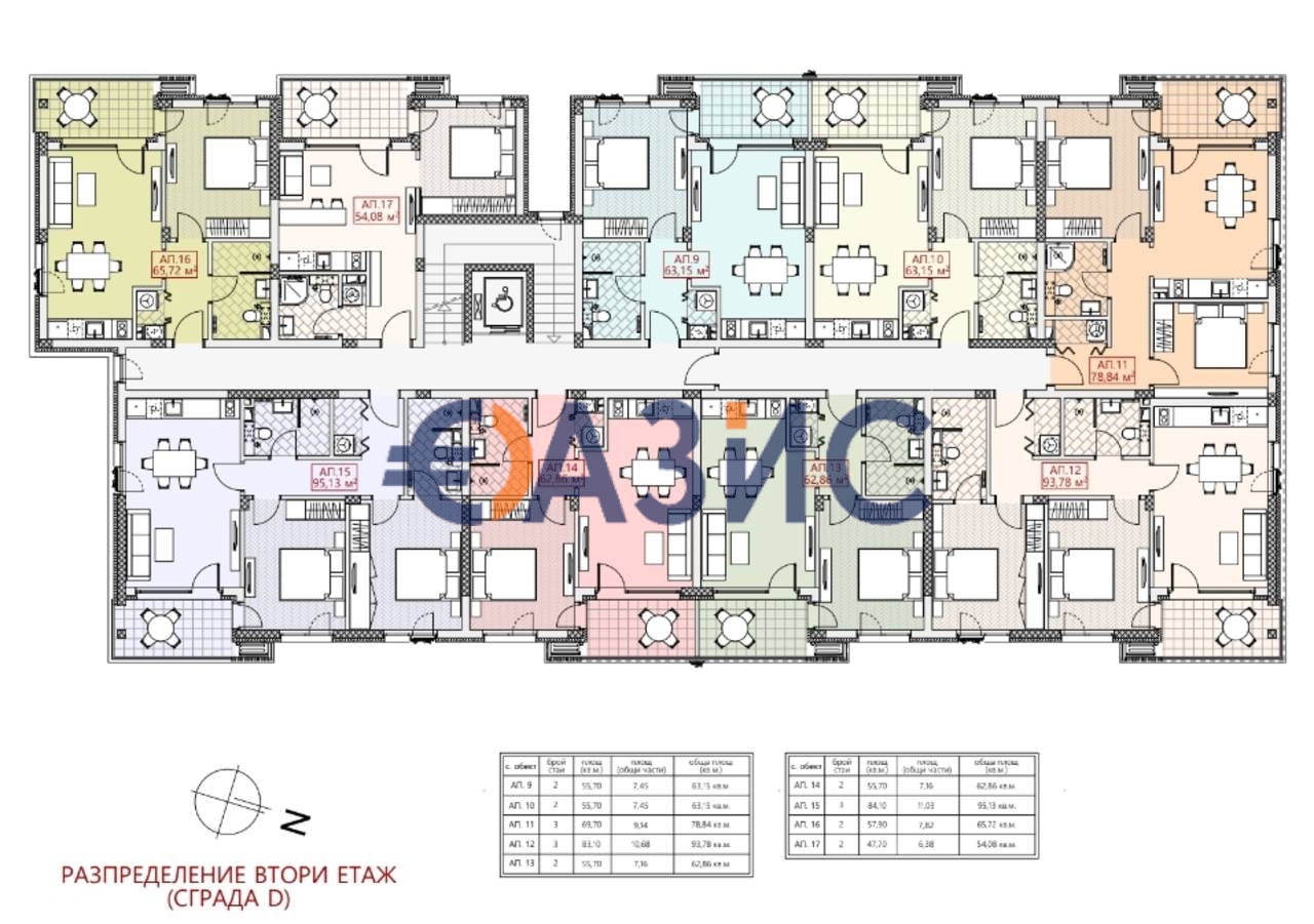 Апартаменты в Несебре, Болгария, 63.2 м² - фото 6