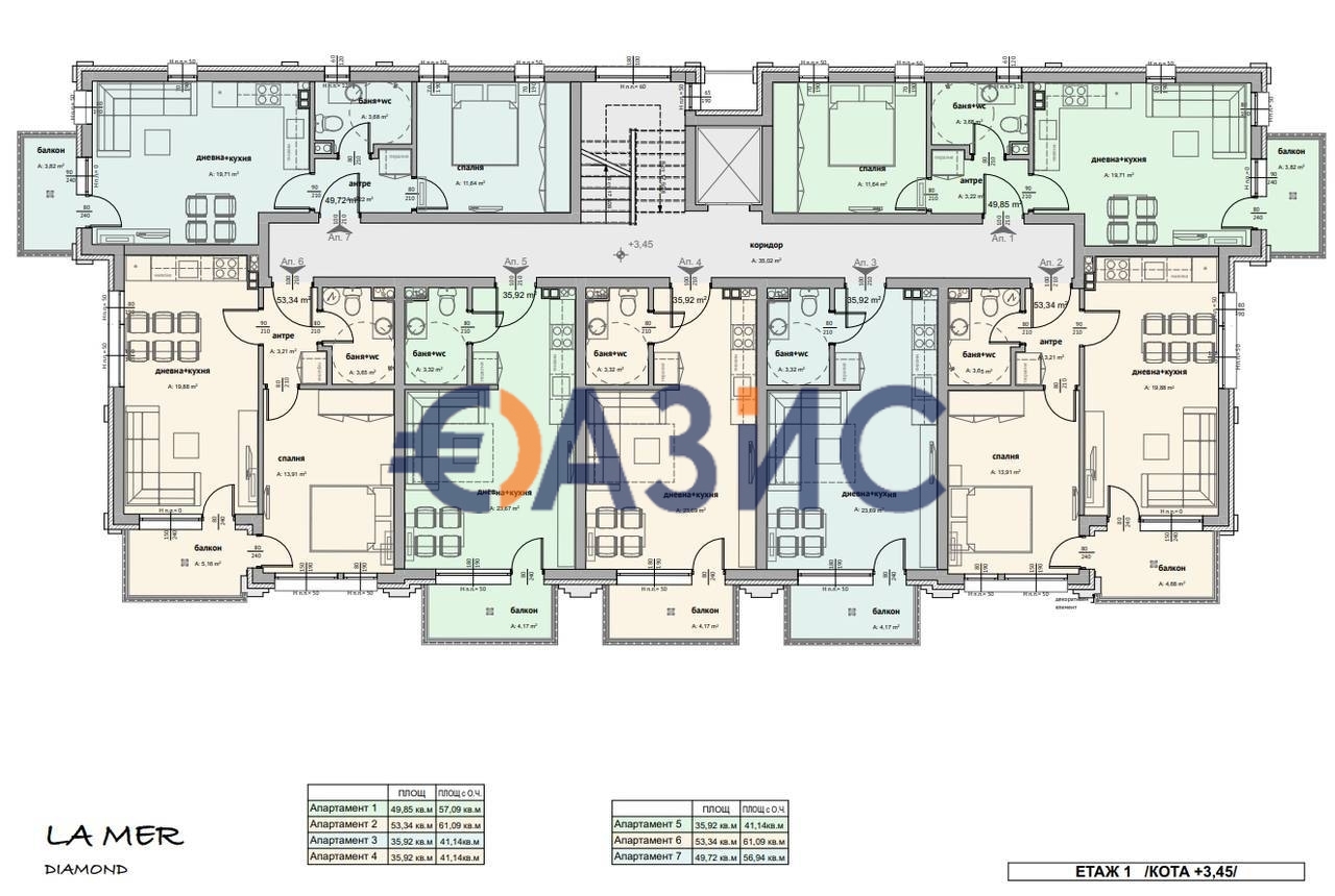 Апартаменты Saint Vlas, Болгария, 56.9 м² - фото 14