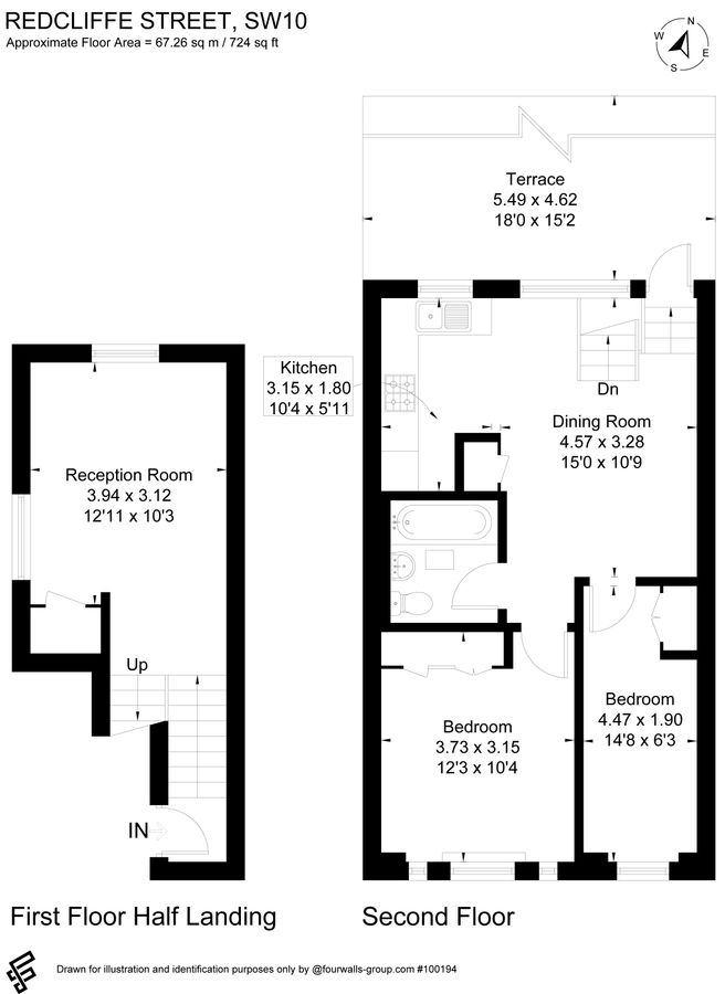 Квартира в Лондоне, Великобритания, 67 м² - фото 12