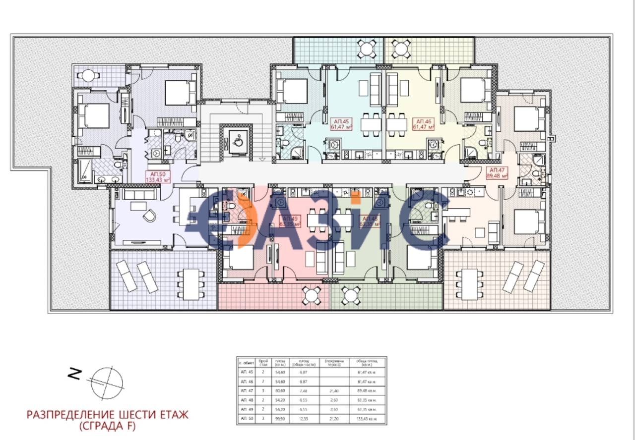 Апартаменты в Несебре, Болгария, 65.4 м² - фото 19