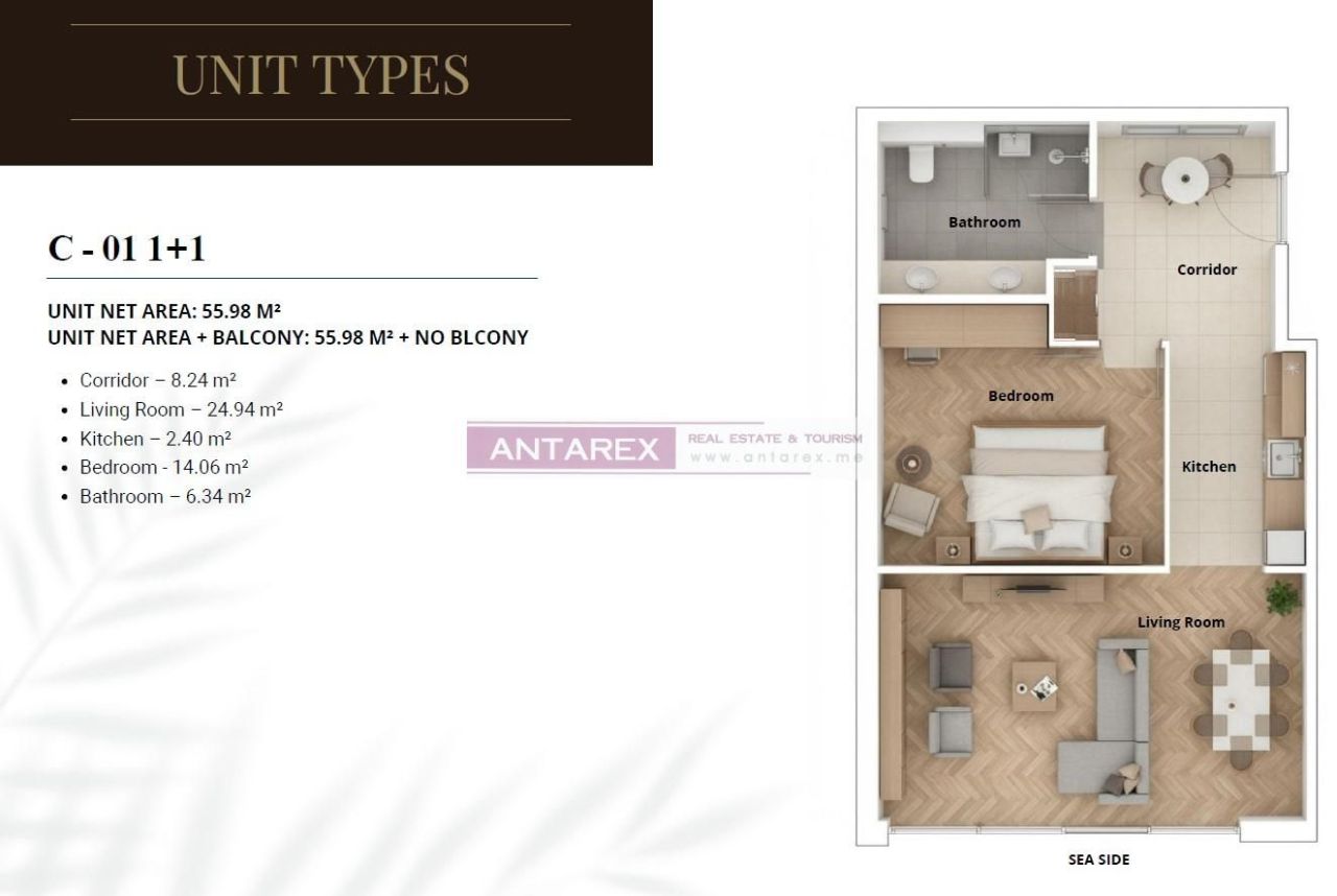 Апартаменты в Дженовичах, Черногория, 270 м² - фото 10