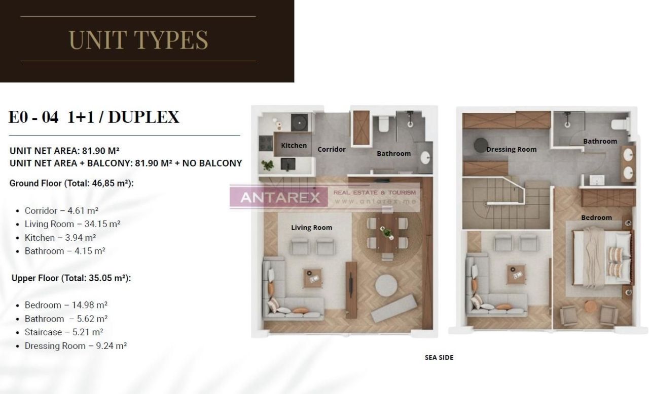Апартаменты в Дженовичах, Черногория, 45 м² - фото 10