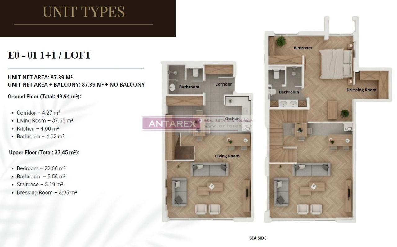 Апартаменты в Дженовичах, Черногория, 45 м² - фото 11