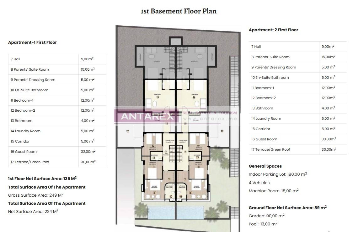 Вилла в Дженовичах, Черногория, 209 м² - фото 17