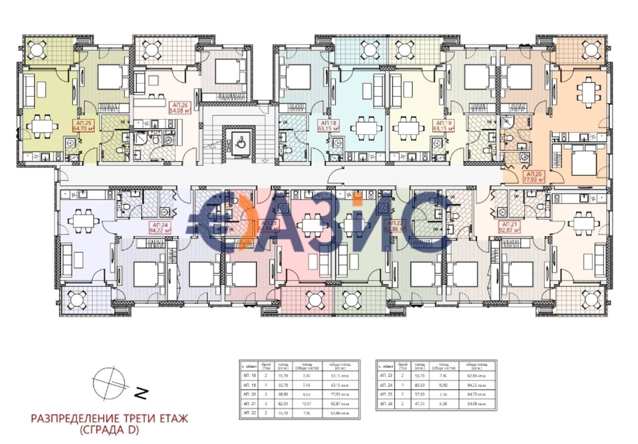 Апартаменты в Несебре, Болгария, 93.3 м² - фото 6