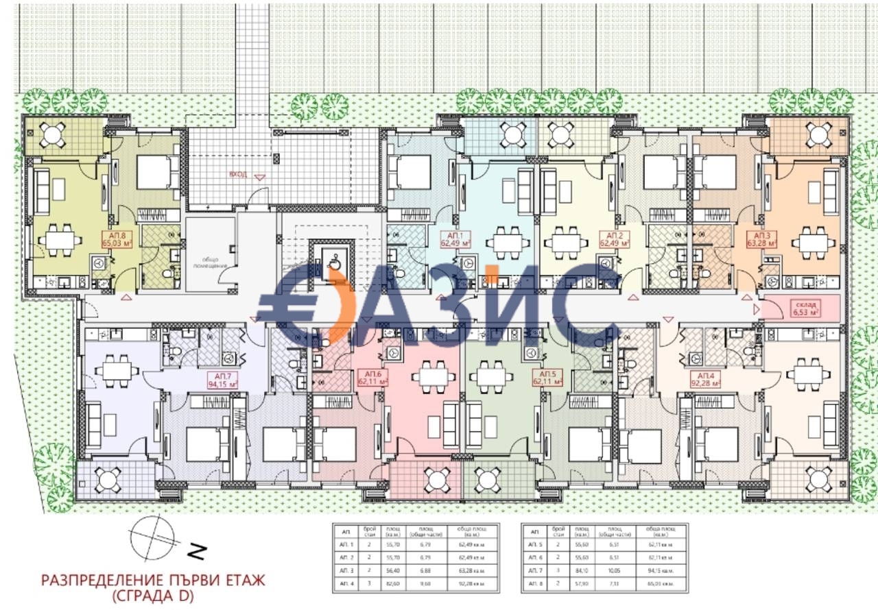Апартаменты в Несебре, Болгария, 92.3 м² - фото 6