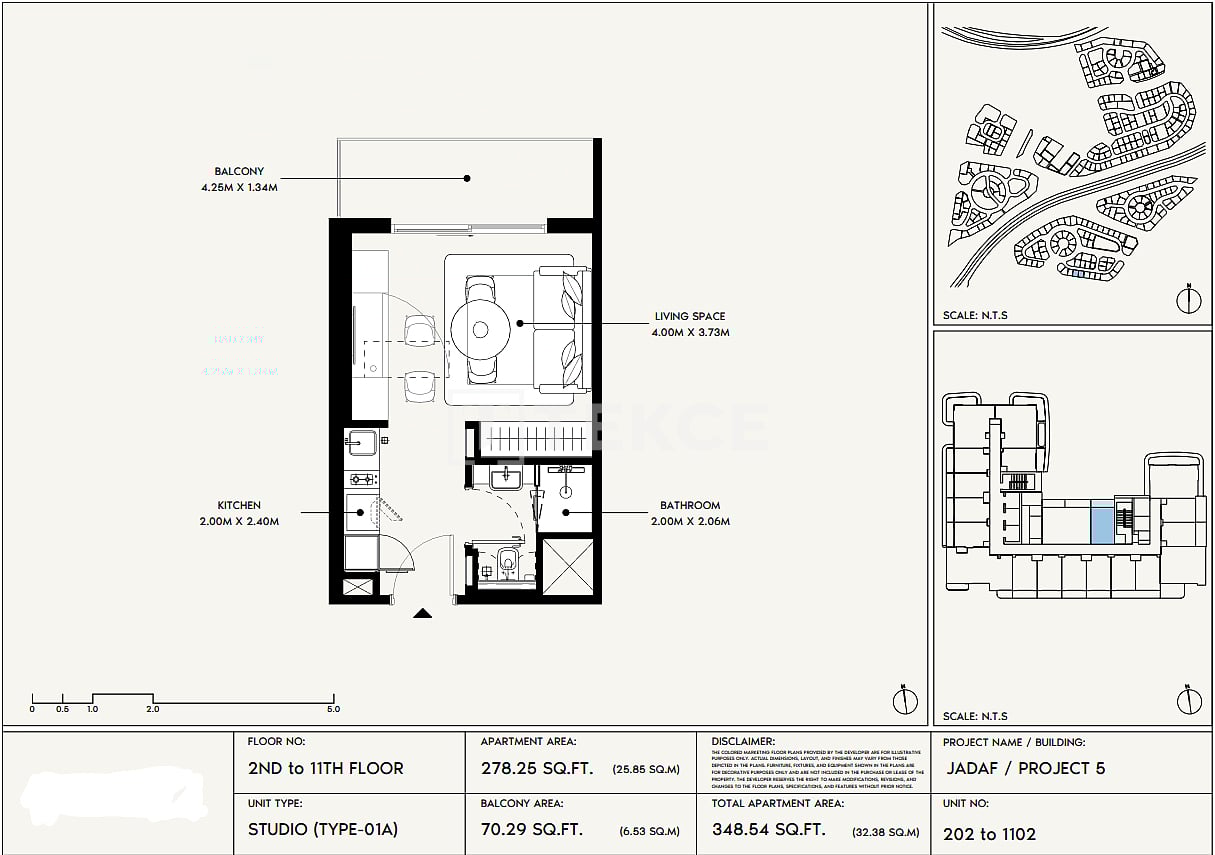 Апартаменты Аль-Джадаф, ОАЭ, 85 м² - фото 18