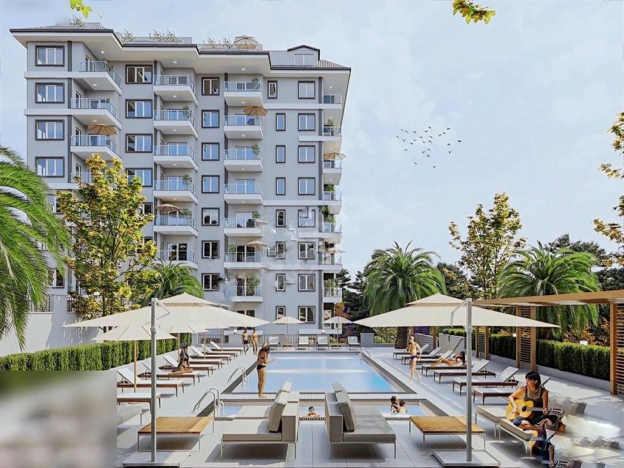 Квартира в Авсалларе, Турция, 48 м² - фото 1