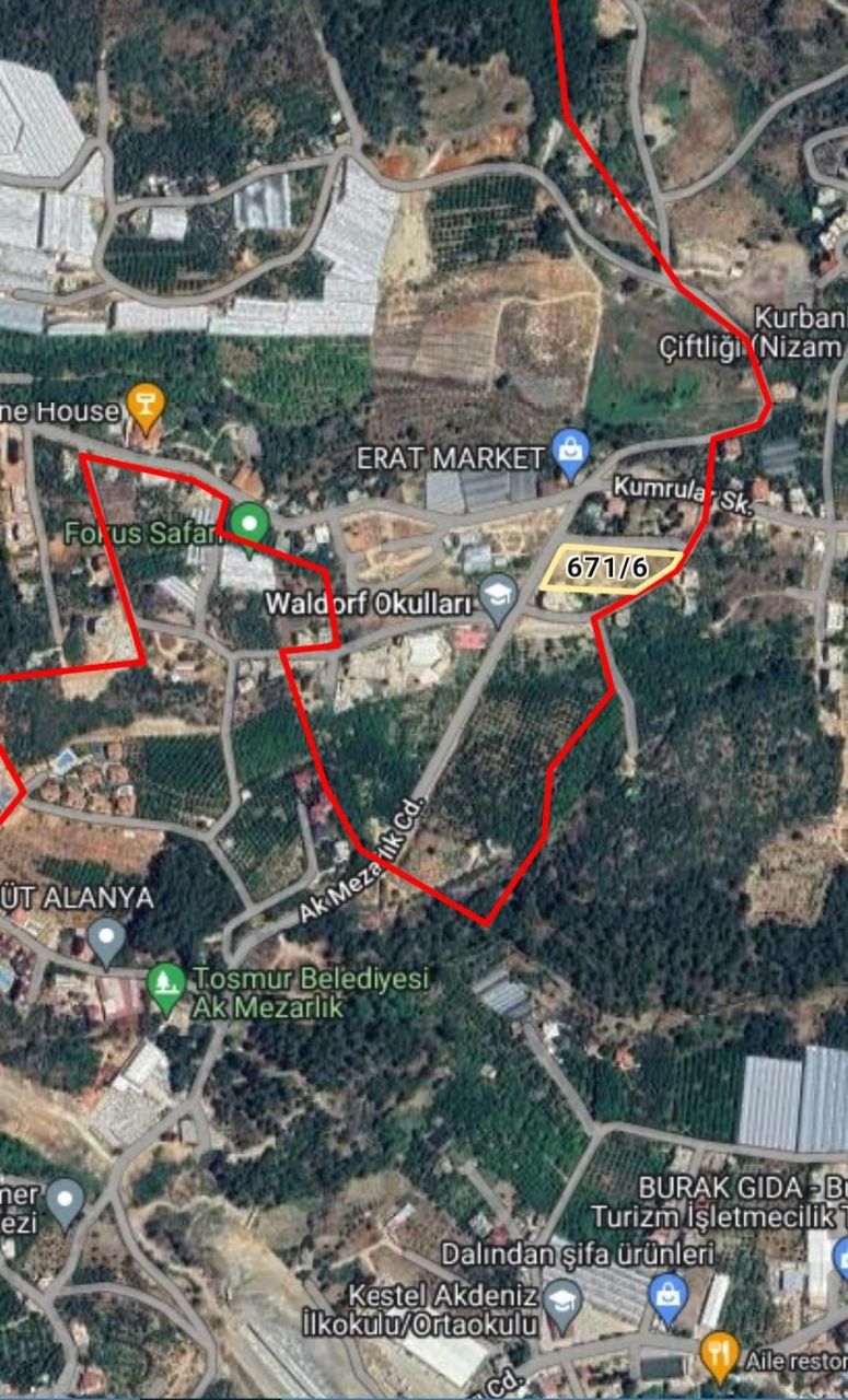 Земля в Алании, Турция, 3 935 м² - фото 1