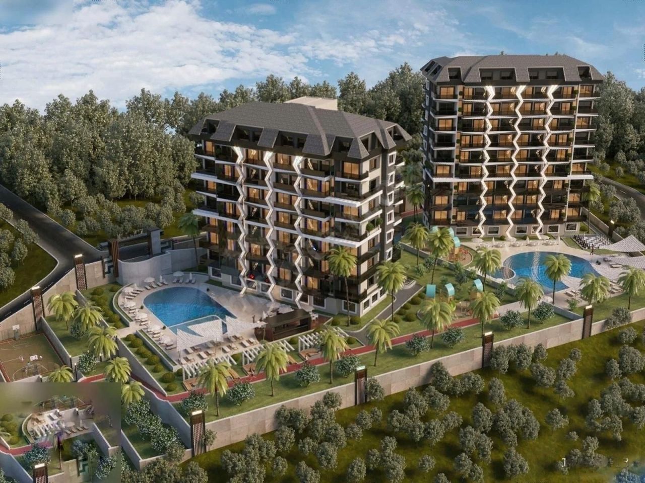 Квартира в Авсалларе, Турция, 55 м² - фото 1