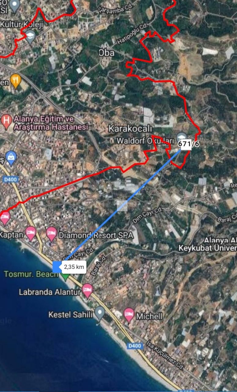 Земля в Алании, Турция, 3 935 м² - фото 2