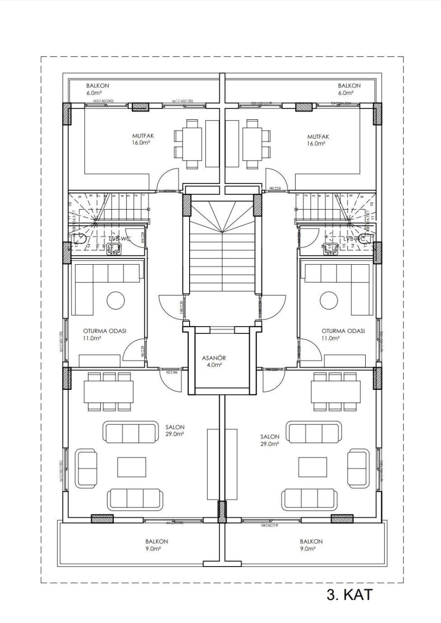 Квартира в Конаклы, Турция, 97 м² - фото 3