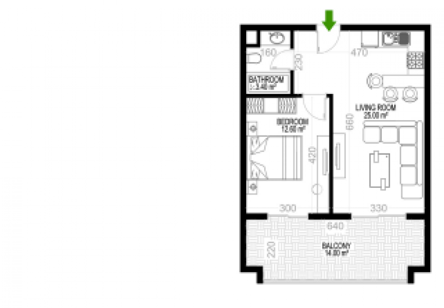 Квартира в Алании, Турция, 68 м² - фото 3