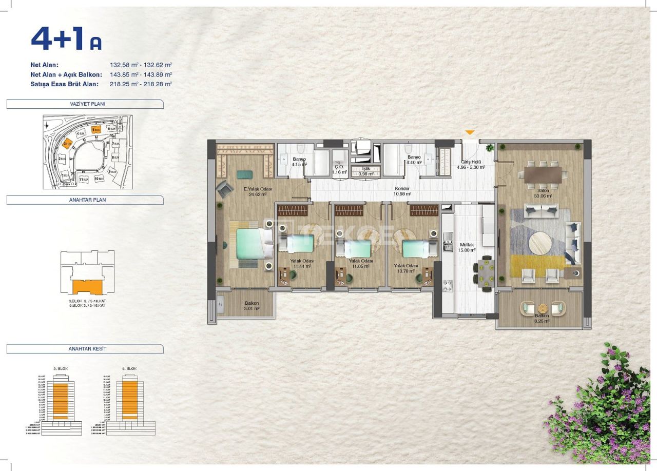 Апартаменты в Стамбуле, Турция, 218 м² - фото 15