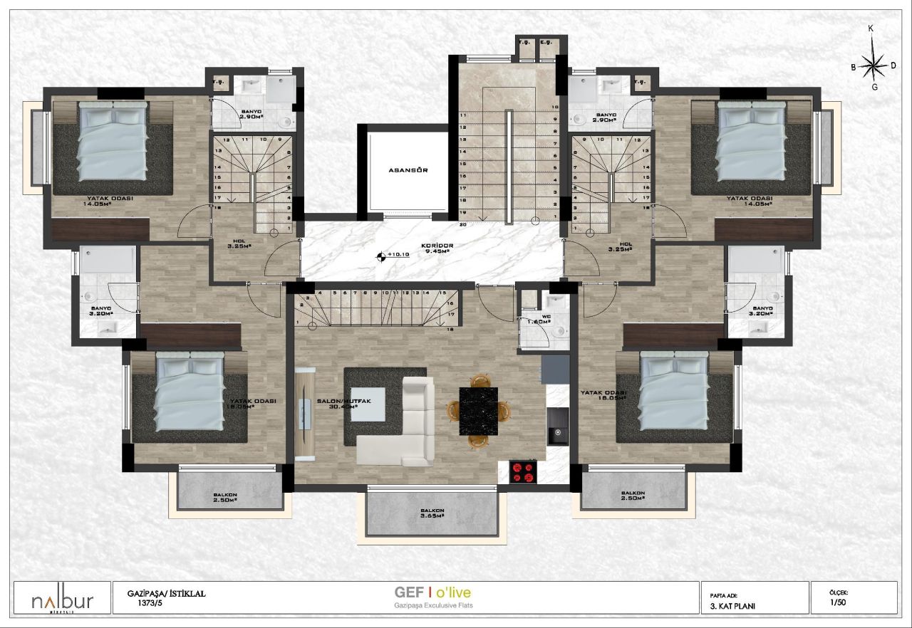 Пентхаус в Алании, Турция, 120 м² - фото 3