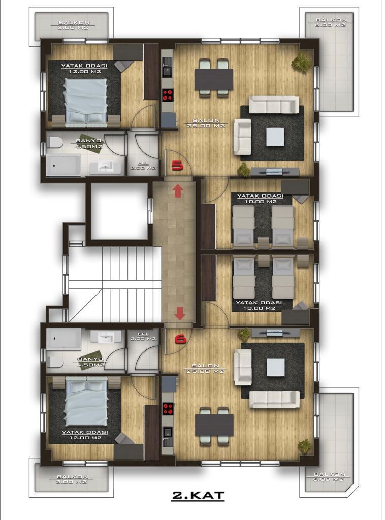 Квартира в Алании, Турция, 120 м² - фото 4