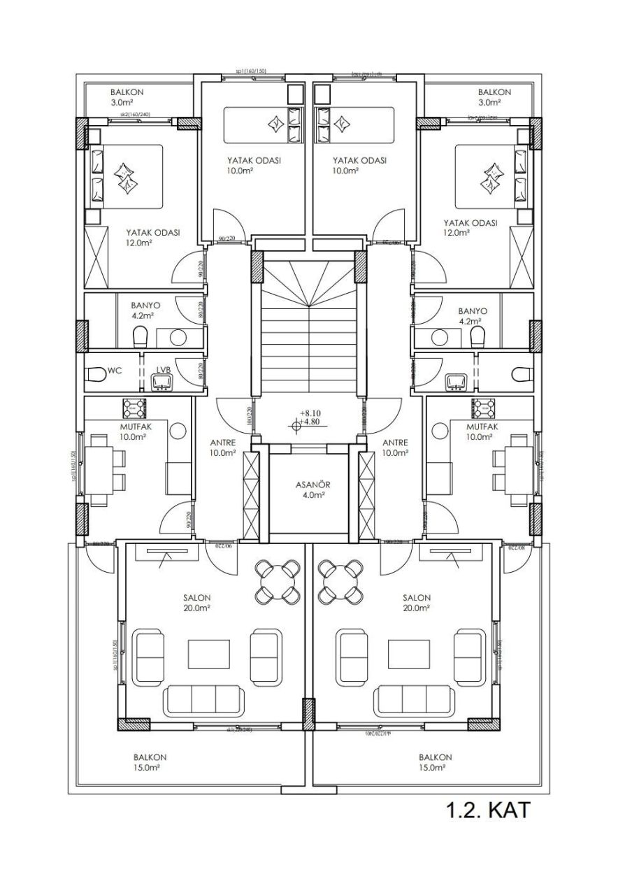 Квартира в Конаклы, Турция, 97 м² - фото 4