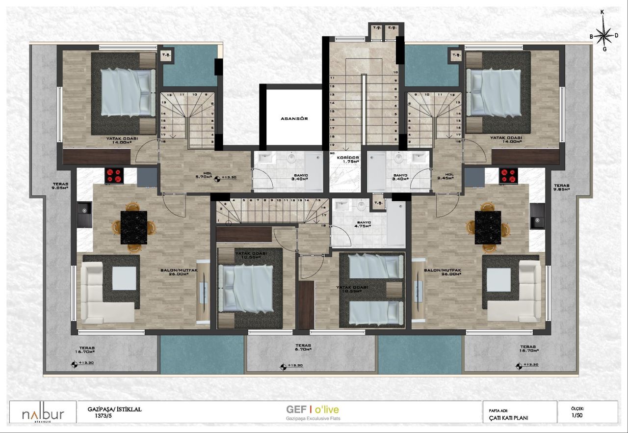 Пентхаус в Алании, Турция, 120 м² - фото 4
