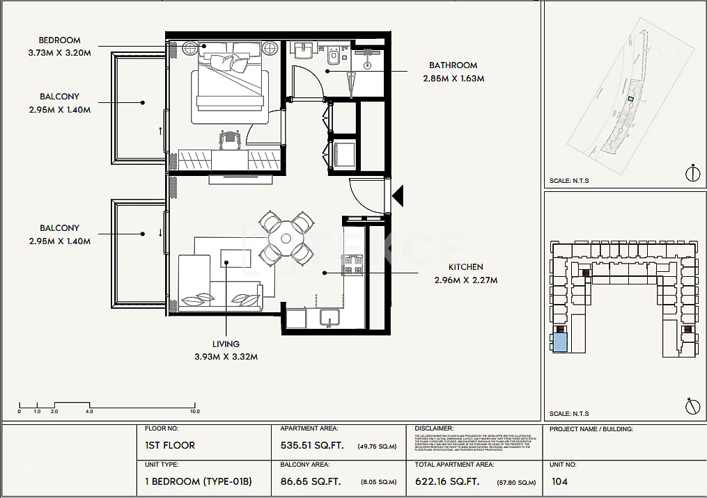 Апартаменты Джебель-Али, ОАЭ, 62 м² - фото 13