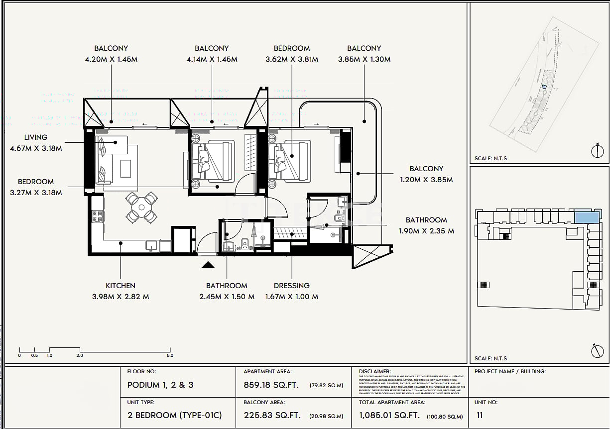 Апартаменты Джебель-Али, ОАЭ, 62 м² - фото 15