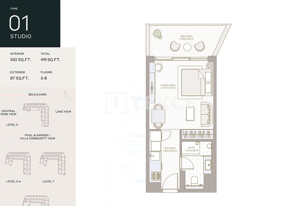 Апартаменты в Дубае, ОАЭ, 41 м² - фото 16