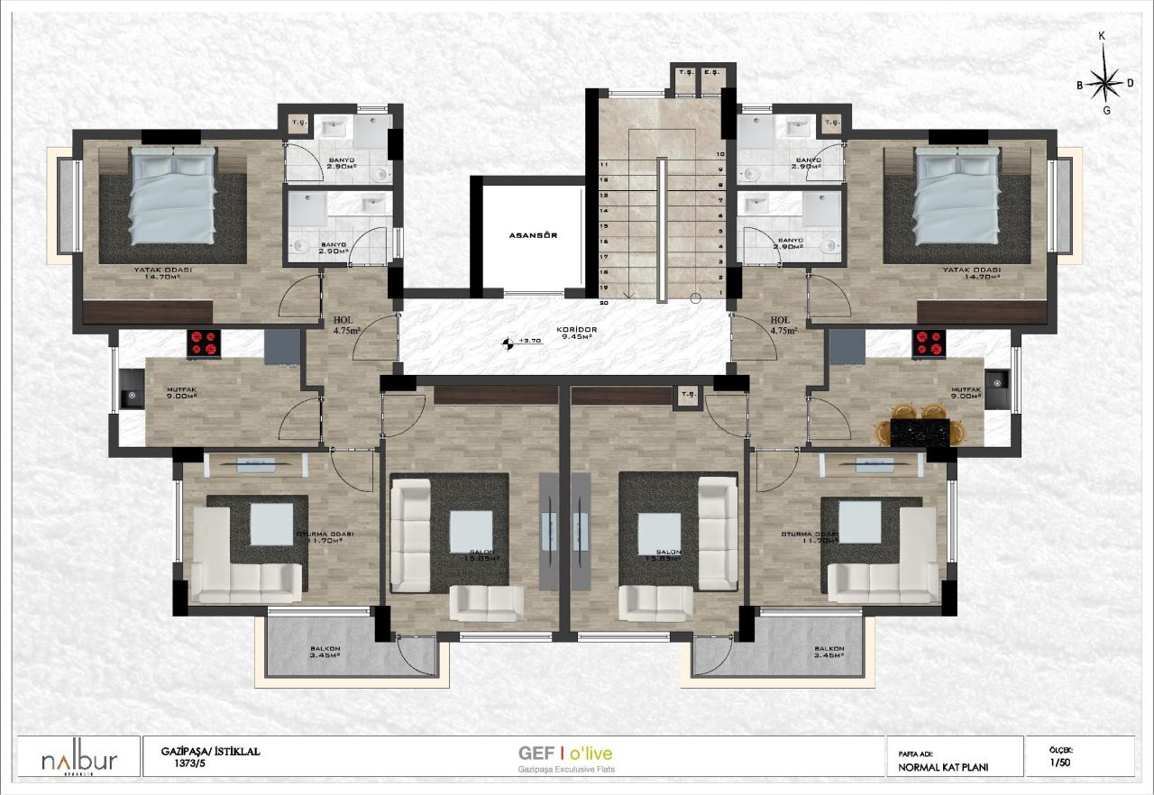Пентхаус в Алании, Турция, 120 м² - фото 6