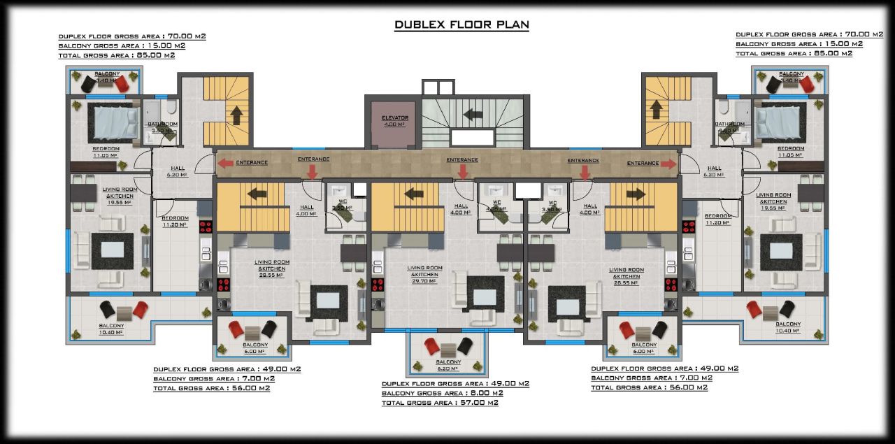 Квартира в Авсалларе, Турция, 43 м² - фото 7