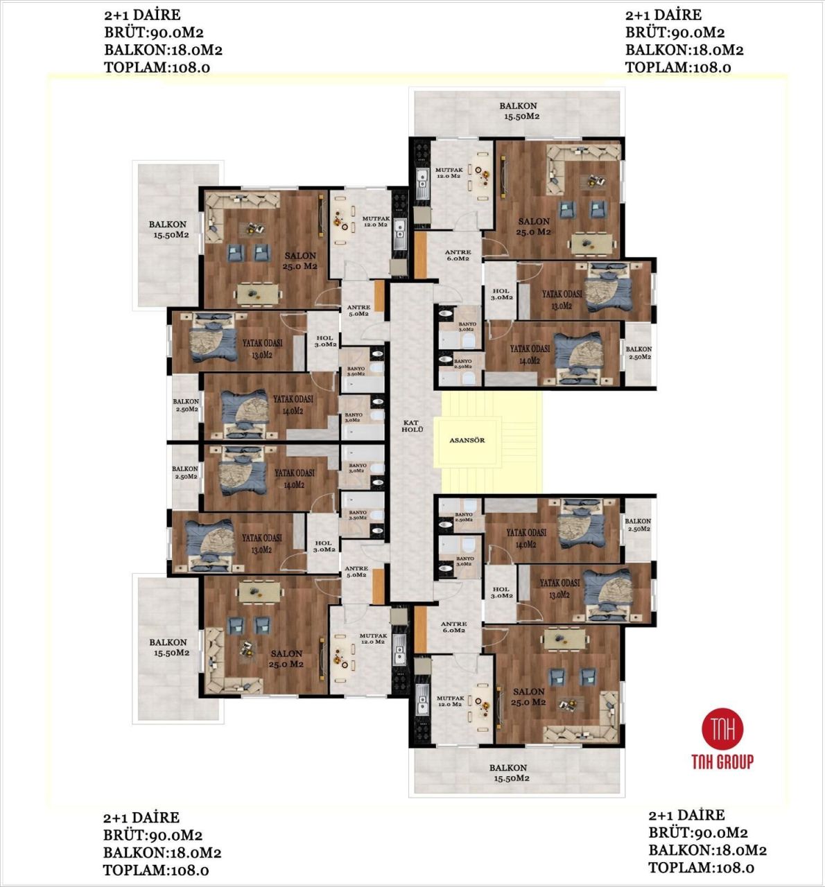 Квартира в Алании, Турция, 108 м² - фото 9