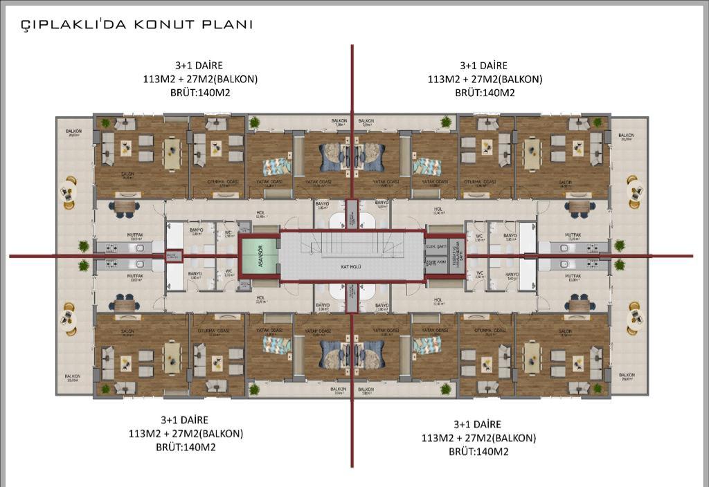 Квартира в Алании, Турция, 150 м² - фото 9