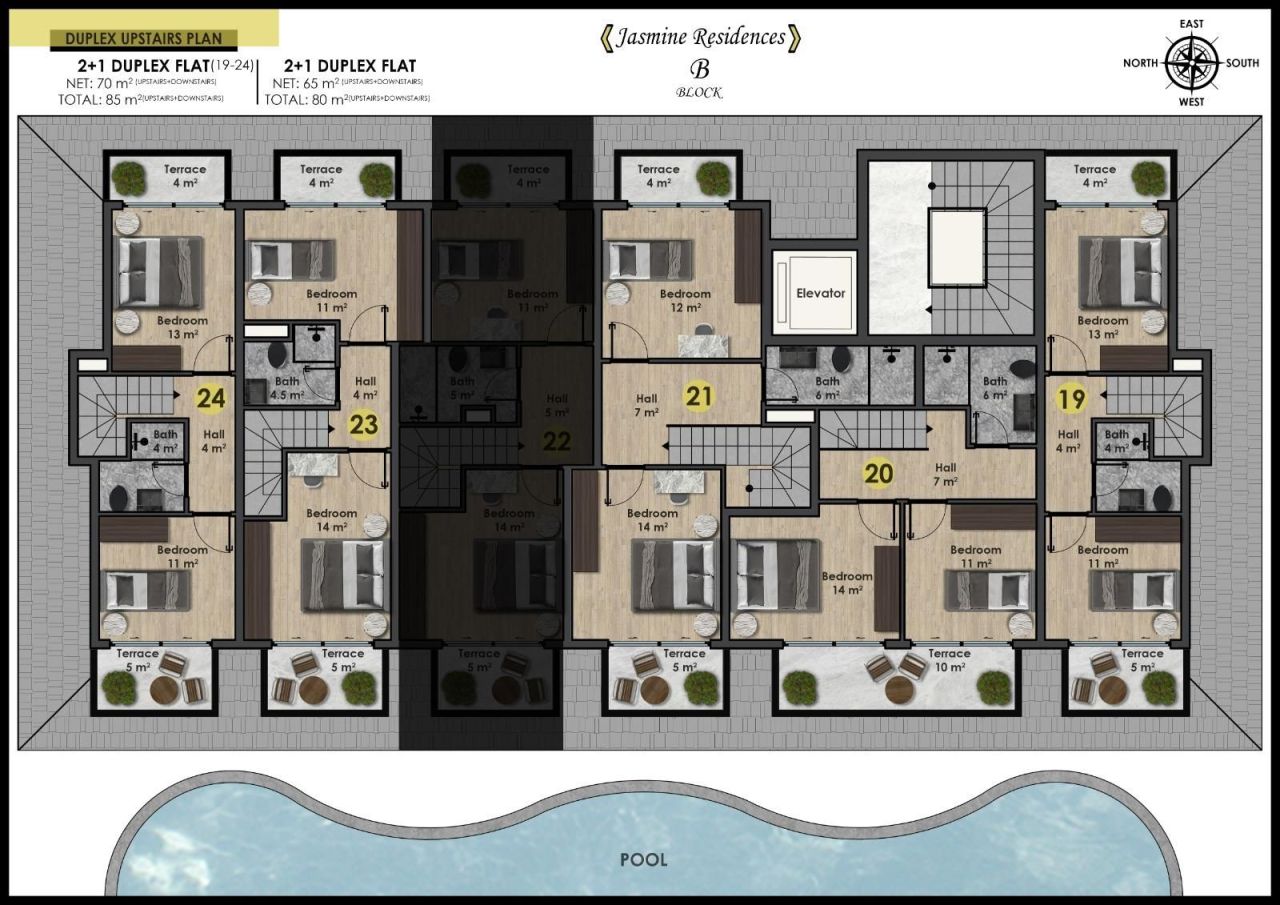Пентхаус в Алании, Турция, 80 м² - фото 9