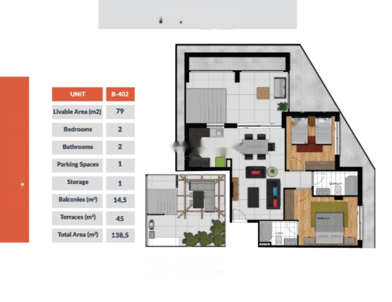 Квартира в Ларнаке, Кипр, 79 м² - фото 4
