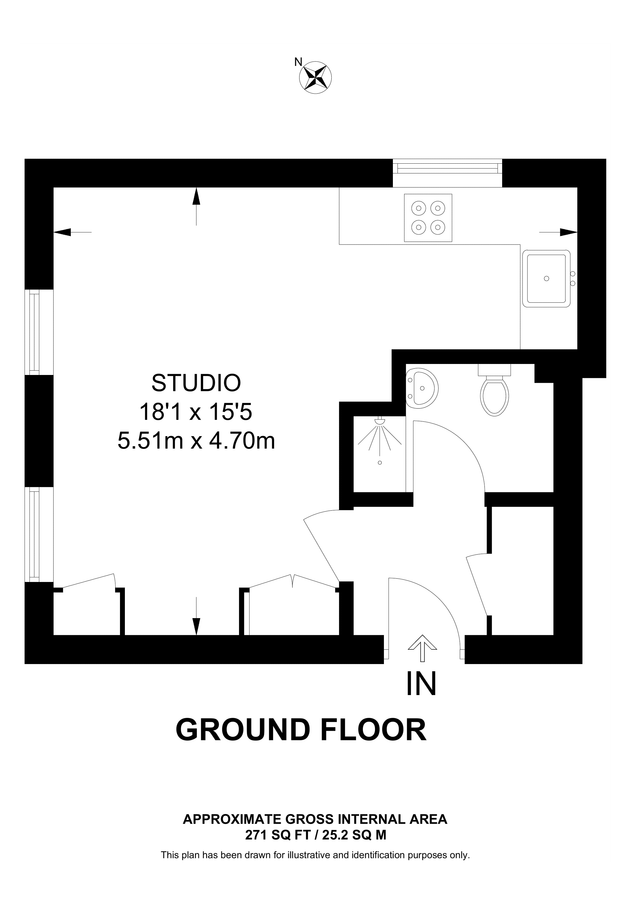 Квартира в Лондоне, Великобритания, 25 м² - фото 7