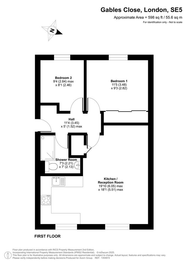Квартира в Лондоне, Великобритания, 56 м² - фото 17