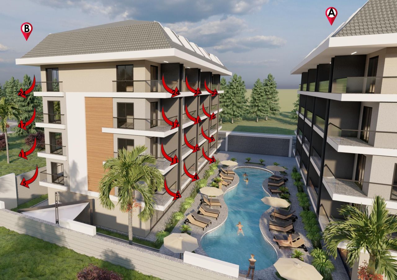 Пентхаус в Алании, Турция, 80 м² - фото 14