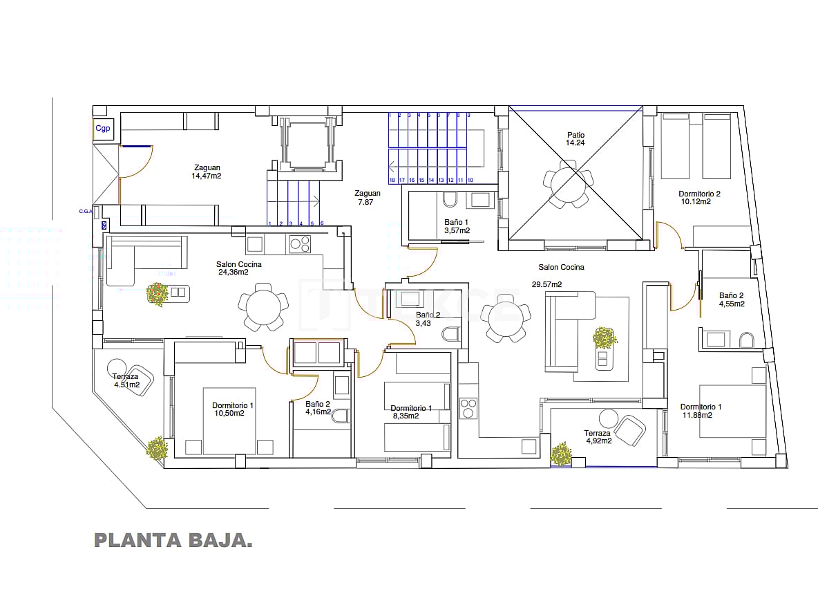Апартаменты в Гуардамар-дель-Сегура, Испания, 54 м² - фото 14