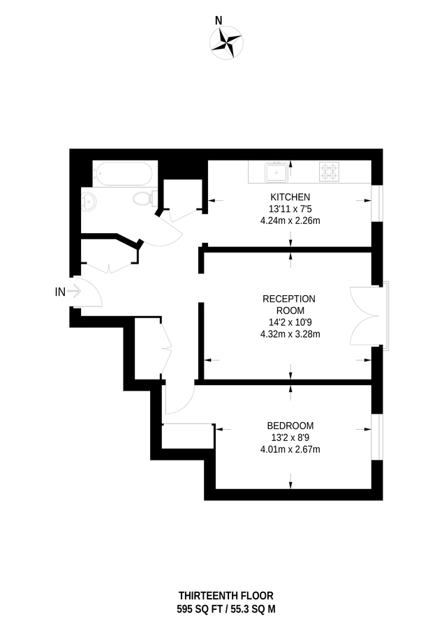 Квартира в Лондоне, Великобритания, 55 м² - фото 6